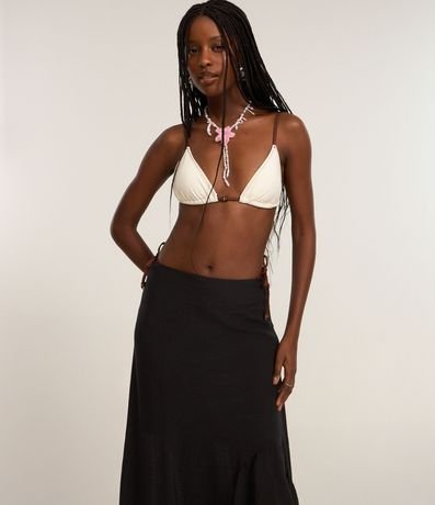 Pollera Midi Mullet en Chiffon con Volado en el Bajo 2