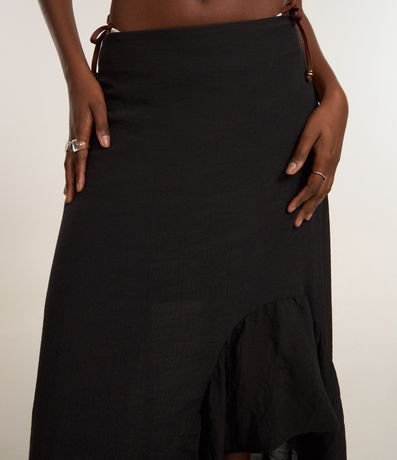 Pollera Midi Mullet en Chiffon con Volado en el Bajo 4