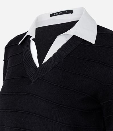 Blusa en Punto con efecto Camada Doble 6