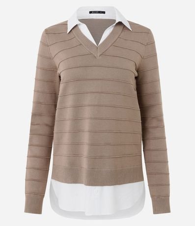 Blusa en Punto con efecto Camada Doble 5