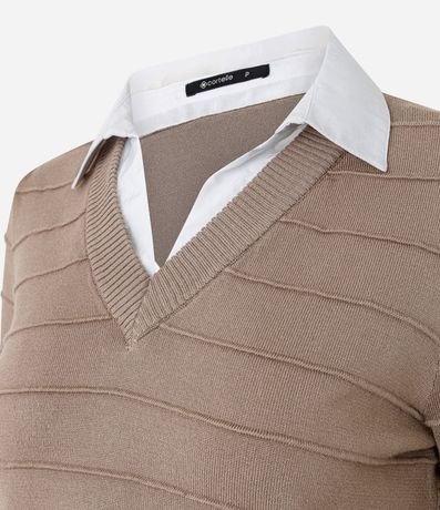 Blusa en Punto con efecto Camada Doble 6