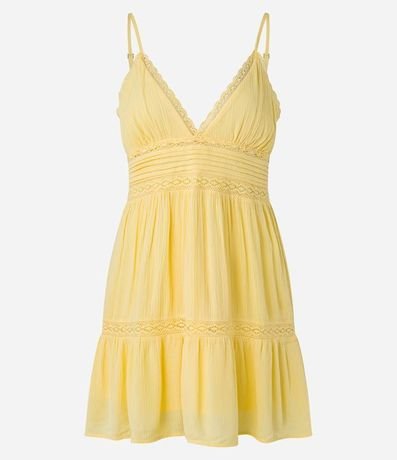 Vestido Texturizado con Detalles en Encaje 6