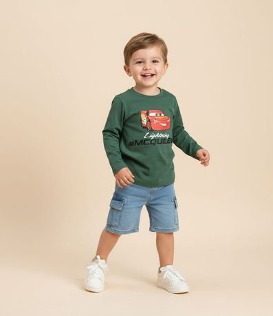 Bermuda Infantil Jeans con Bolsillos Cargo - Talle 1 a 6 años