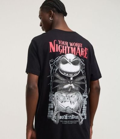 Remera Comfort en Algodón con Estampa Jack Skellington 1