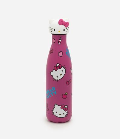 Botella de Metal con Estampa Hello Kitty