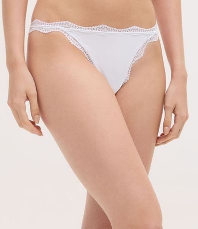 Kit 03 Bombachas Colaless Hilo en Microfibra con Encaje 3