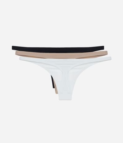 Kit 03 Bombachas Colaless Hilo en Microfibra con Corte a Hilo 2