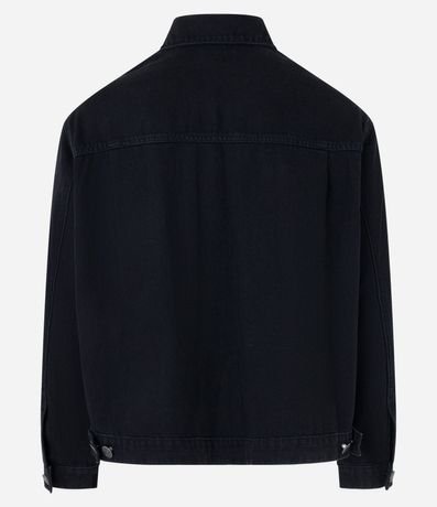 Campera Trucker Jeans con Cuello Inglés y Bolsillos 6