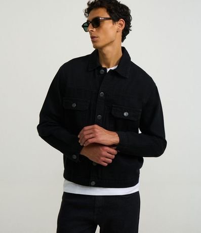 Campera Trucker Jeans con Cuello Inglés y Bolsillos 4