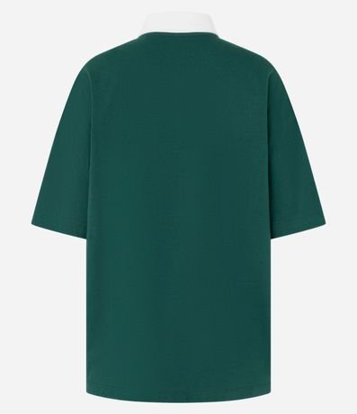 Camisa Polo Over en Algodón con Estampa Lettering Vermont 6