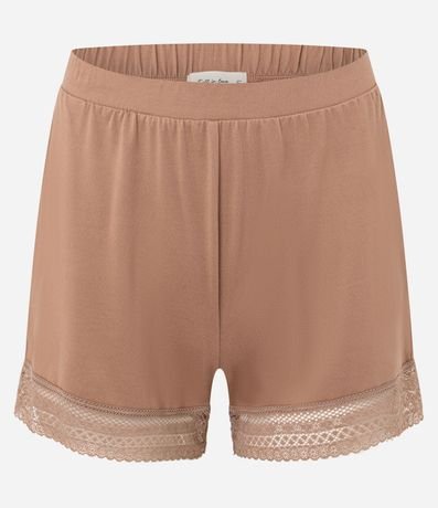 Pijama Short Doll con Bretel Fino y Detalle en Encaje 7