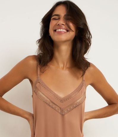 Pijama Short Doll con Bretel Fino y Detalle en Encaje 2