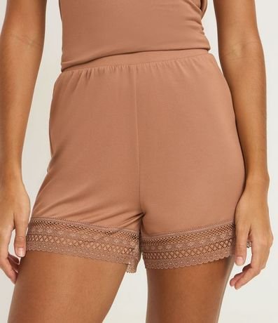 Pijama Short Doll con Bretel Fino y Detalle en Encaje 3