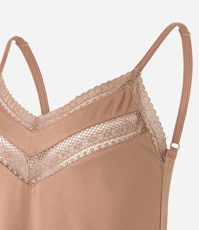Camisón corta con Alcinhas y Entremeios de encaje 2