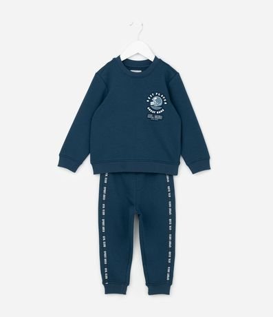 Conjunto Infantil Algodón College con Estampa Embossed - Talle 1 a 6 años 2