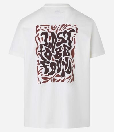 Remera Comfort en Cotton con Estampa Abstracta y Lettering 7