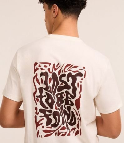 Remera Comfort en Cotton con Estampa Abstracta y Lettering 3