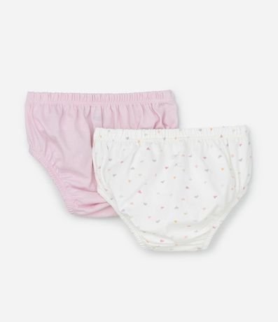 Kit 02 Bombachas Infantiles en Algodón Estampado - Talle 0 a 12 Meses 2