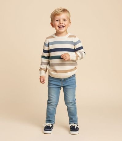 Saco Infantil en Punto con Rayas Largas Coloridas – Talle 1 a 5/6 años