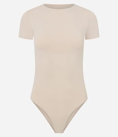 Body Básico en Poliamida con Mangas Cortas