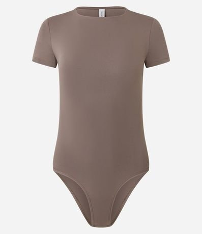 Body Básico en Poliamida con Mangas Cortas