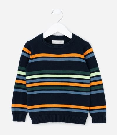 Saco Infantil en Punto con Rayas en Relieve – Talle 1 a 6 Años 2