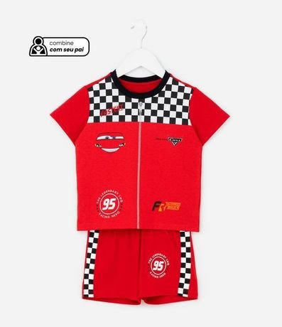 Pijama Infantil Corto con Estampa Cars  - Talle 2 a 6 años