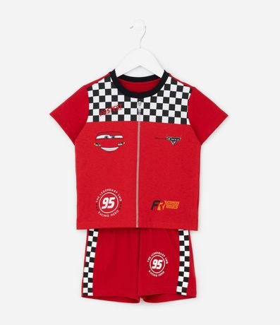 Pijama Infantil Corto con Estampa Cars  - Talle 2 a 6 años