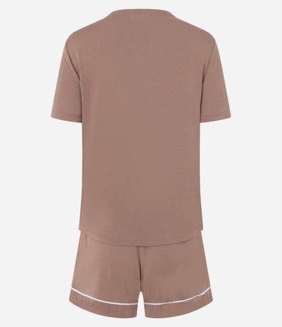 Pijama Short Doll en Viscosa con Bies Contrastante 7