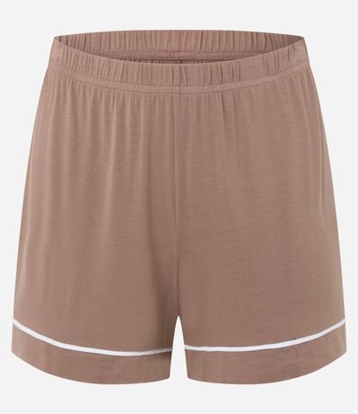 Pijama Short Doll en Viscosa con Bies Contrastante 8