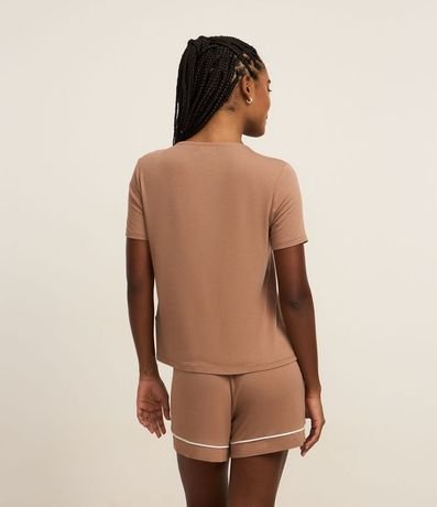 Pijama Short Doll en Viscosa con Bies Contrastante 5