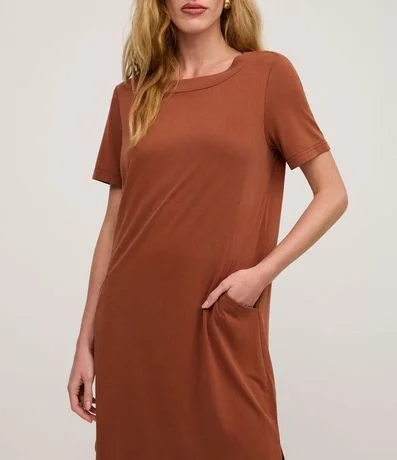 Vestido T-Shirt en Media Malla con Bolsillos 4