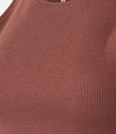 Blusa Cropped sin Mangas en Algodón Acanalado 6