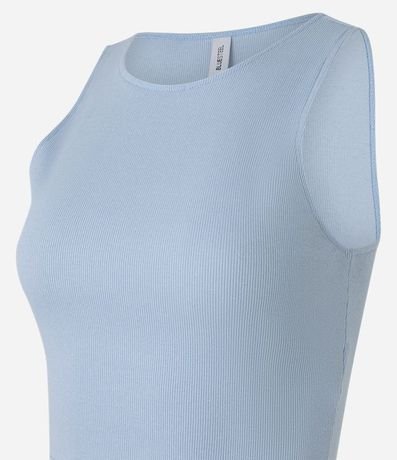 Blusa Cropped sin Mangas en Algodón Acanalado 7