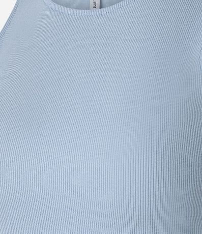 Blusa Cropped sin Mangas en Algodón Acanalado 8