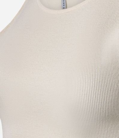 Blusa Cropped sin Mangas en Algodón Acanalado 5