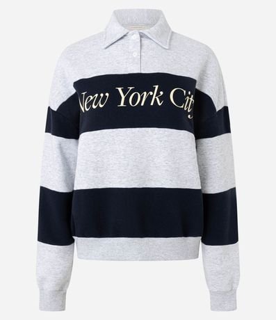 Saco en Algodón con Lettering y Rayas 5