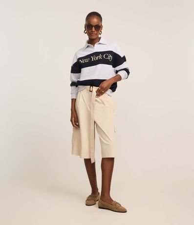 Saco en Algodón con Lettering y Rayas 2