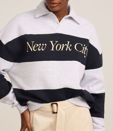 Saco en Algodón con Lettering y Rayas 4