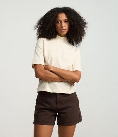 Remera en Algodón con Cuello