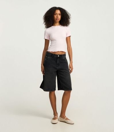 Blusa en Viscosa Texturizada y con Bajo Ondulado 2