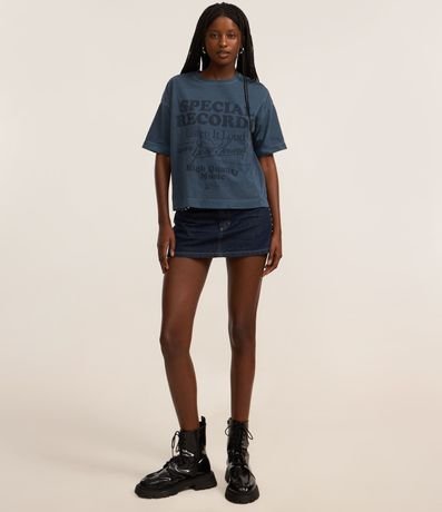 Remera Over en Cotton con Estampa Lettering Special Records 3