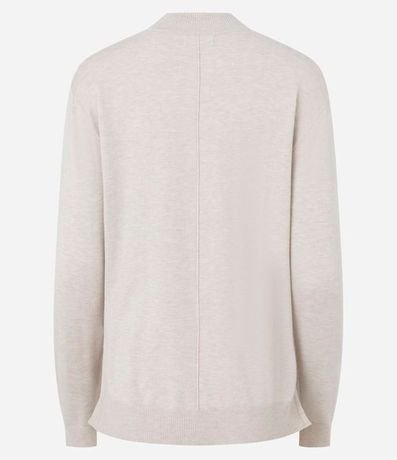 Suéter en Punto con Cuello Alto y Costura Delantera 3