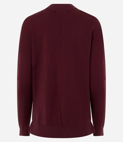 Suéter en Punto con Cuello Alto y Costura Delantera 3