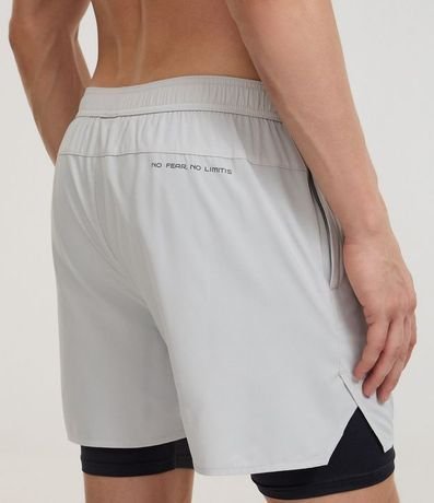 Bermuda Deportiva con Short de Compresión y Lettering 7