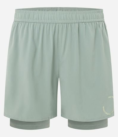 Bermuda Deportiva con Short de Compresión y Lettering 10