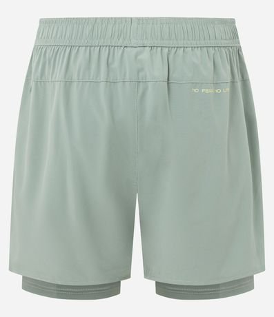 Bermuda Deportiva con Short de Compresión y Lettering 13