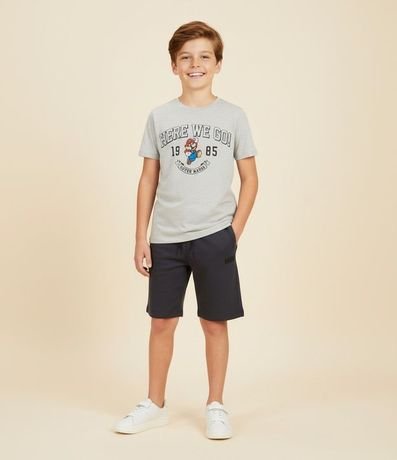 Remera Infantil con Estampa Super Mario Nintendo - Talle 4 a 10 años