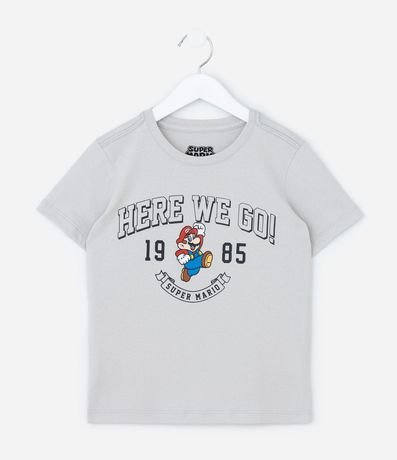 Remera Infantil con Estampa Super Mario Nintendo - Talle 4 a 10 años