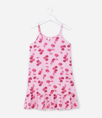 Camisón Infantil con Estampa de Cerezas - Talle 5 a 14 años